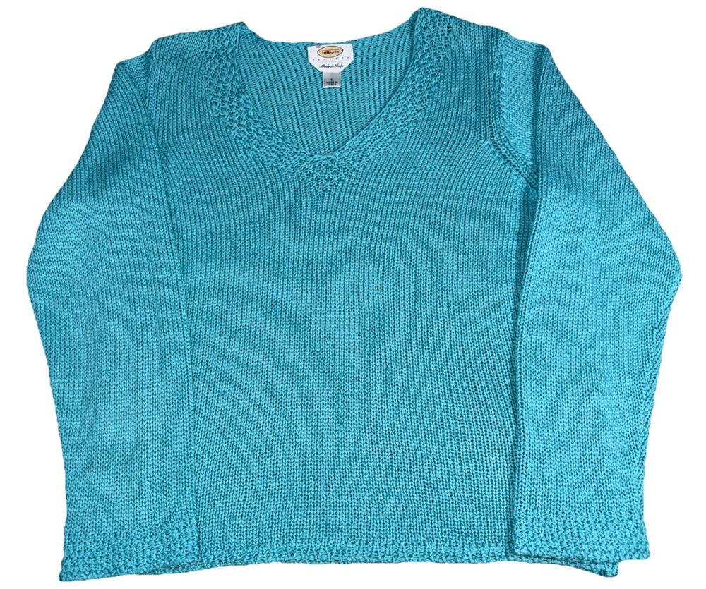 Talbots Turquoise Made in Italy Sweater L